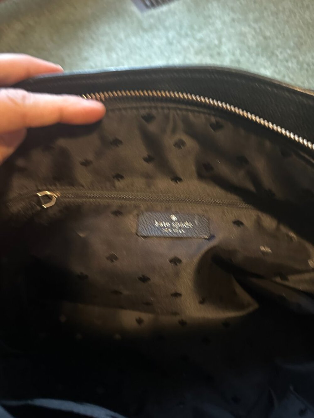kate spade Black Leather Tote - Picture 3 of 7